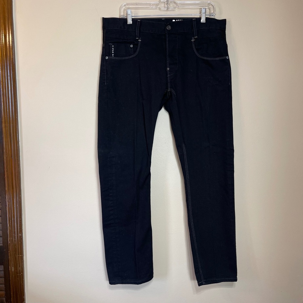 G-Star‎ Raw New Radar Slim Black Denim Jeans 36x30 Mens